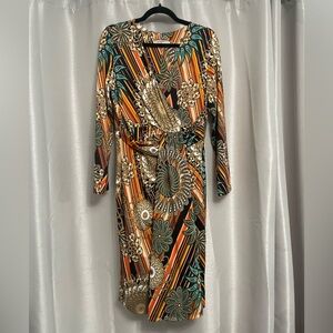 Elegant Floral Long Sleeve Dress